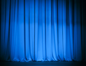 theatre blue curtain