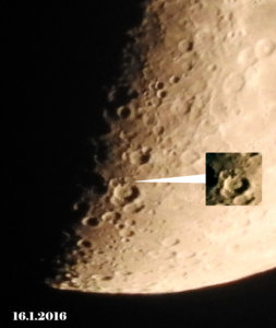 Lasse Rajamäki kuvasi kuun pintaa 16. tammikuuta. 